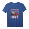 Führerschein bestanden 2023 - Frauen Mädchen T-Shirt mit PKW Illustration, ideales Geschenk zu Weihnachten, Vatertag & Geburtstag für Fahranfängerinnen und Fahrschülerinnen