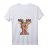 Niedliches Rentier Weihnachts-T-Shirt für Damen, Kinder & Mädchen – Festliches Outfit mit V-Ausschnitt, perfekt für Weihnachten & Familienfotos