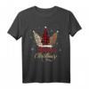 Frohe Weihnachten 2023 Xmas Tree Leopard Geschenk T-Shirt – Festliches Damen-Shirt mit Weihnachtsbaum und Leopardenmuster, ideales Weihnachtsgeschenk