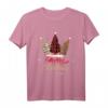 Frohe Weihnachten 2023 Xmas Tree Leopard Geschenk T-Shirt – Festliches Damen-Shirt mit Weihnachtsbaum und Leopardenmuster, ideales Weihnachtsgeschenk