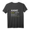Lustiges Anne T-Shirt mit Witz & Spruch – Personalisierte Geschenkidee für Frauen, Mütter & Damen zu Geburtstag & Weihnachten