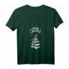 Frohe Weihnachten Damen T-Shirt mit V-Ausschnitt – Festliches Weihnachtsoutfit mit Weihnachtsbaum und Kugeln, ideales Geschenk für Familie & Freunde