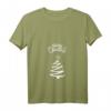Frohe Weihnachten Damen T-Shirt mit V-Ausschnitt – Festliches Weihnachtsoutfit mit Weihnachtsbaum und Kugeln, ideales Geschenk für Familie & Freunde
