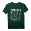 Vorname Ingo Lustiges Spruch Humor T-Shirt – Originelles Geschenk zu Weihnachten, Vatertag & Geburtstag für Freunde, Kollegen & Familie