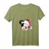 HapDeer Mickey Mouse in Santa Hat Holiday T-Shirt mit V-Ausschnitt – Official Disney Merchandise für Fans jeden Alters