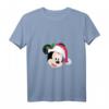 HapDeer Mickey Mouse in Santa Hat Holiday T-Shirt mit V-Ausschnitt – Official Disney Merchandise für Fans jeden Alters