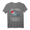 All I Want For Christmas Is A Manatee - Lustiges Seekuh Weihnachts T-Shirt für Meerestier- und Meeresliebhaber als Weihnachts- oder Geburtstagsgeschenk