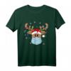 Lustiges Weihnachts-T-Shirt 2022 mit Rentier und Gesichtsmaske - Perfekt als festliches Geschenk für Familie und Freunde