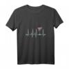 Damen Lustiges Cocktailglas Herzschlag T-Shirt - Perfektes Party-Top für Happy Hour, Brunch & Cocktail-Liebhaber