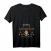 Damen Erstes Weihnachten in Mamas Bauch T-Shirt mit V-Ausschnitt - Lustiges Schwangerschaftsshirt für Weihnachten & unvergessliches Geschenk